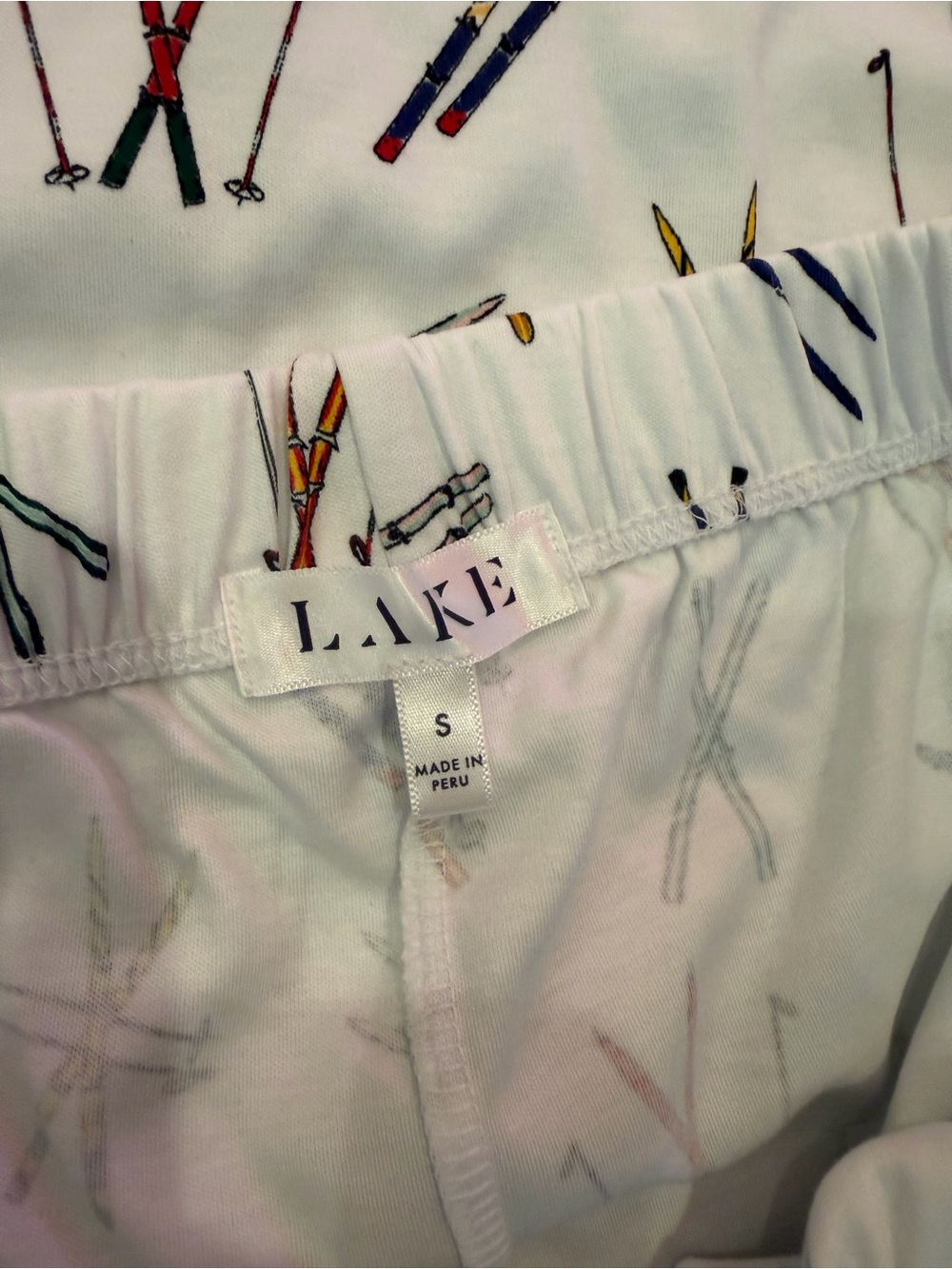 Lake pajamas vintage ski print short set - Picture 5 of 6